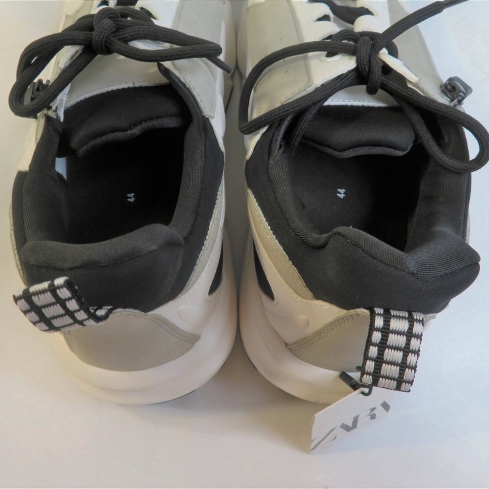 New Zara Sneakers Shoe with Zip Detail on side Sz 11 EU 44 - Picture 6 of 11